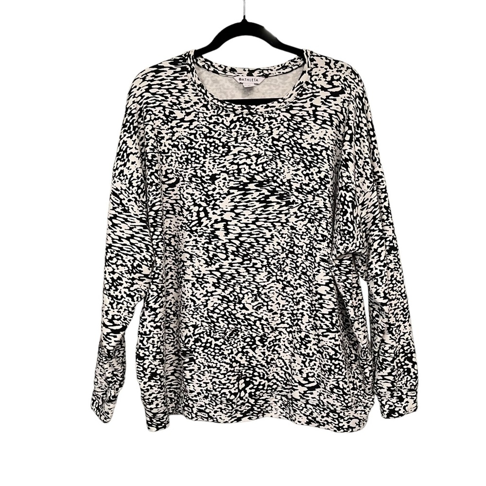ATHLETA Balance Printed Pullover Ocelot Spot White, Sz XL - Picture 8 of 11